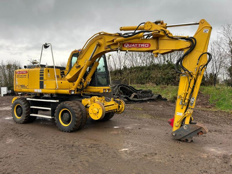 Komatsu PW160ES-6K Rail Road (Off set Boom)