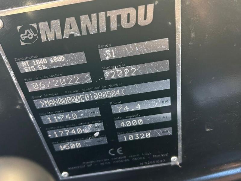 Manitou MT1840 Big Engine 100BHP