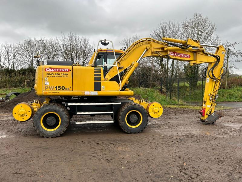 Komatsu PW160ES-6K Rail Road (Off set Boom)
