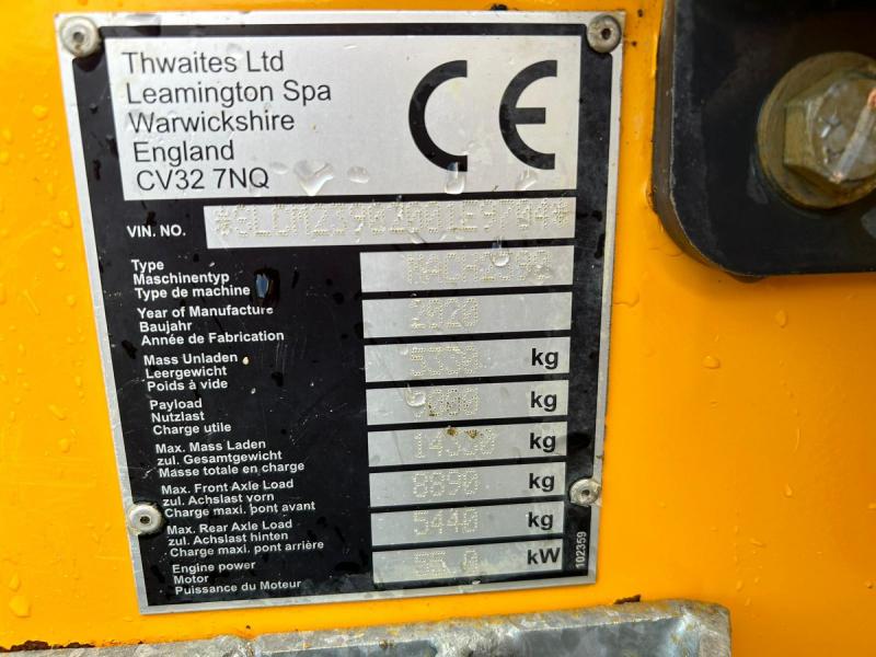 Thwaites 9 Tonne Cabbed Air Con