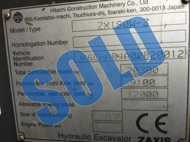 Hitachi ZX190W -3